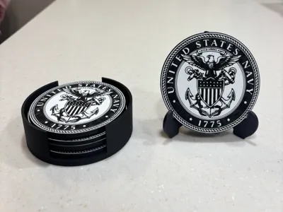 Navy coaster set 