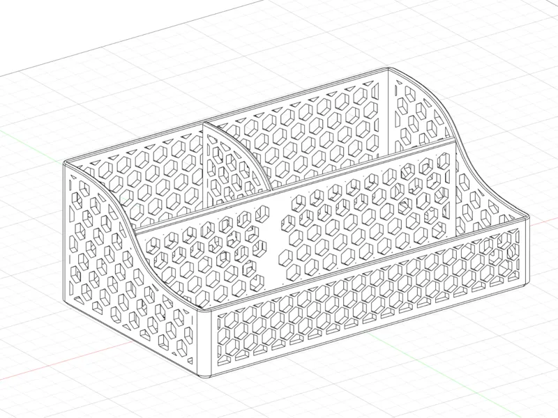 Perforated desktop organizer（support-free）