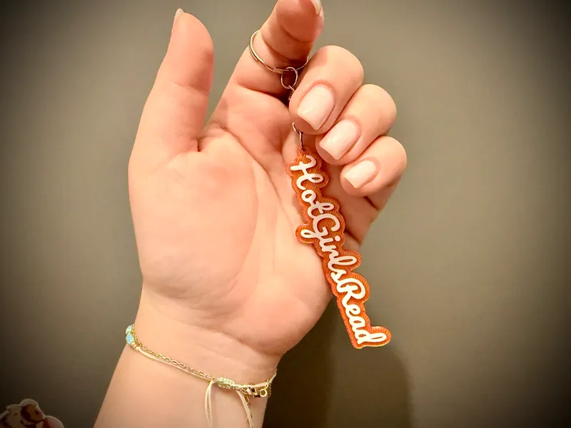 Hot Girls Read Keychain
