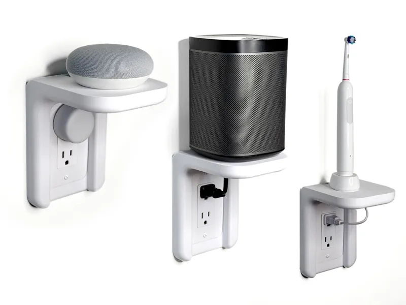 Outlet Shelf Mount: Sonos, Google Home, Toothbrush