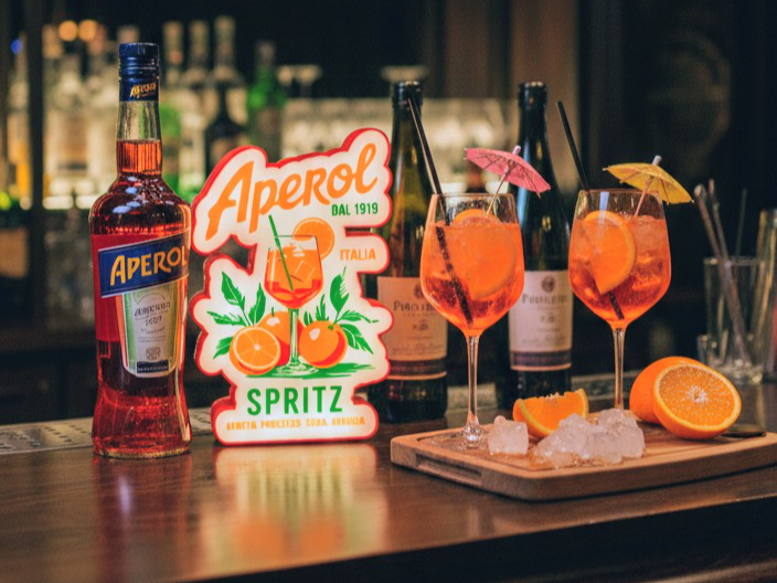 Aperol Spritz Lightbox -  Home Bar Decor