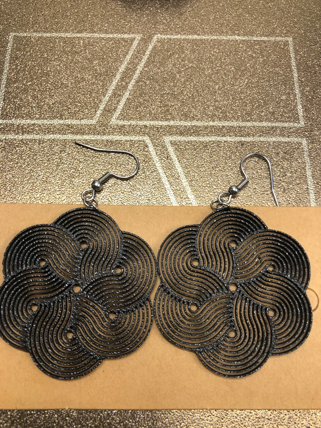 Mandala maze earrings no AMS, 0,4 mm nozzle view 2