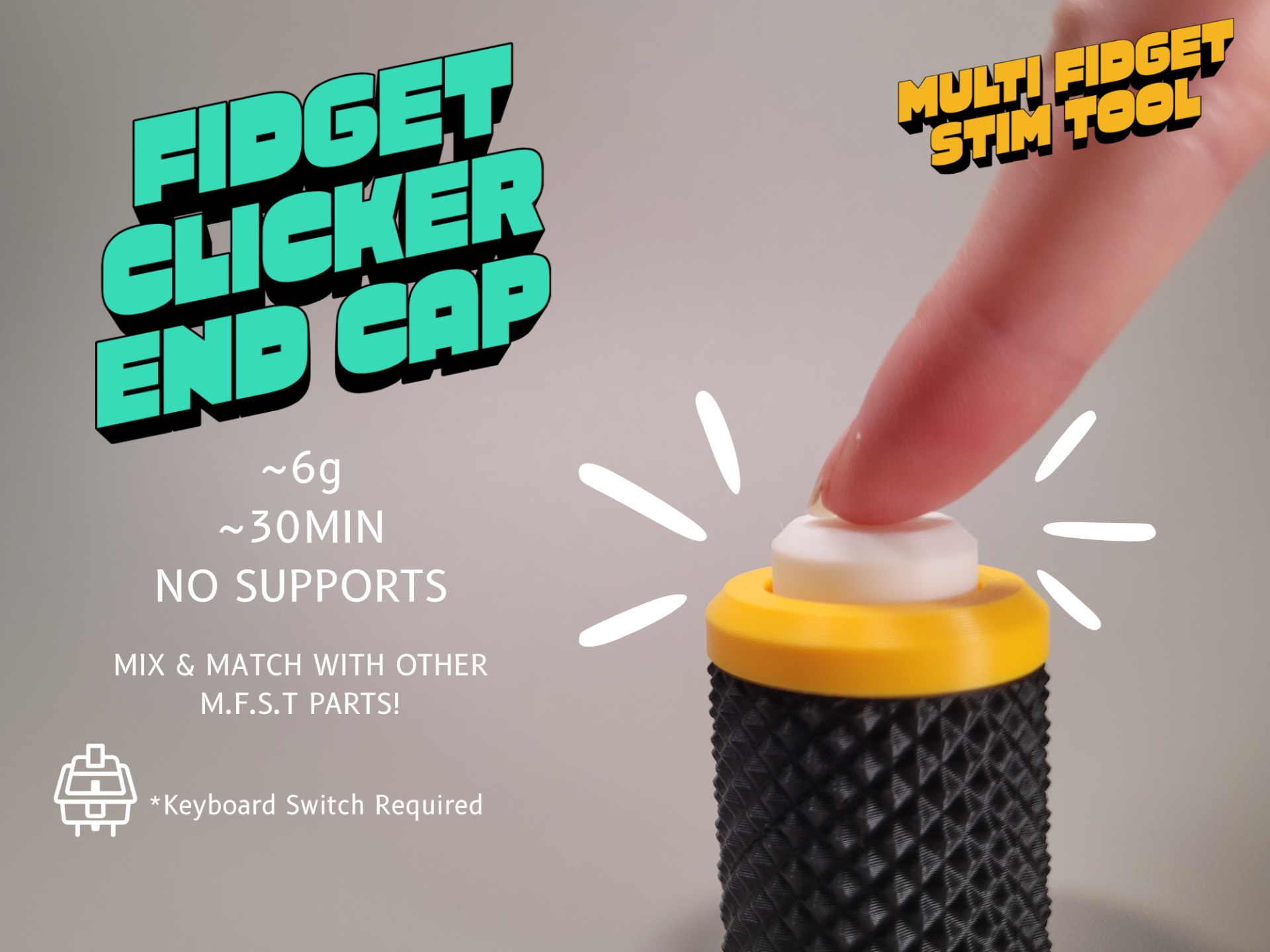 Fidget Clicker End Cap - MFST