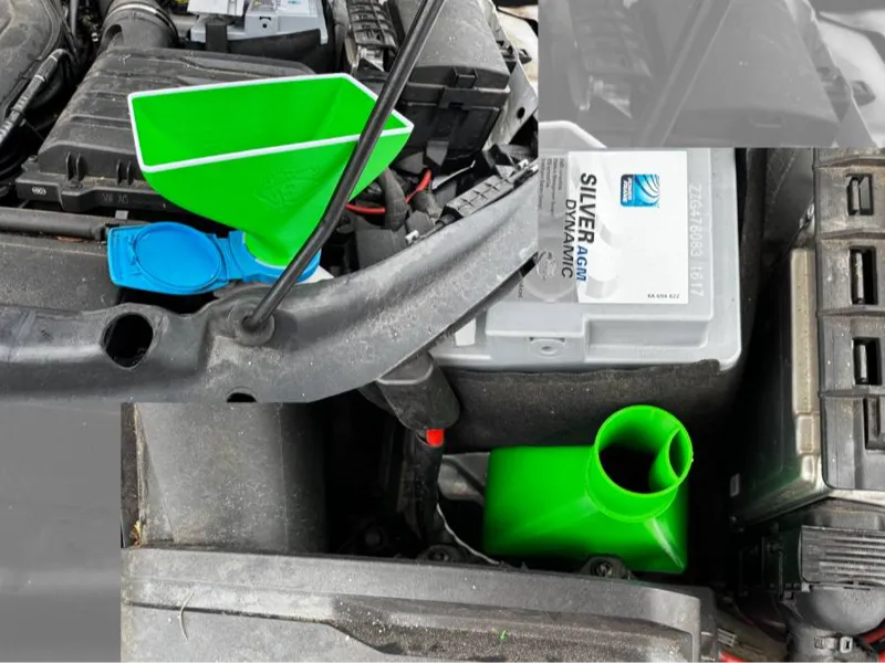 Windshield washer fluid funnel - Skoda