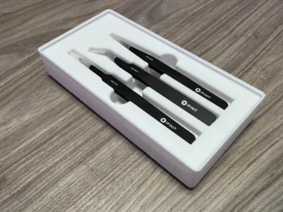 Gridfinity Tweezers bin 4x2x3