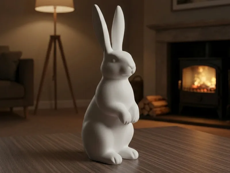 Minimalist Standing Easter Bunny