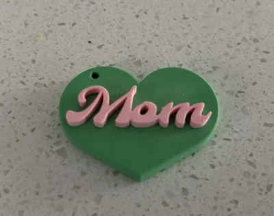 AI Heart Mom Keychain