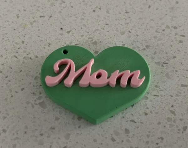 AI Heart Mom Keychain