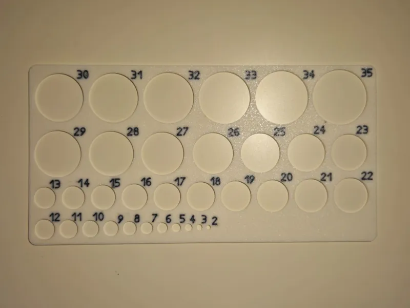Circle Template Stencil 2mm - 35mm