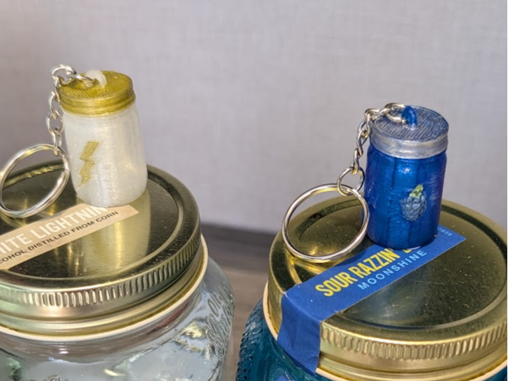 Mason Moonshine Jar Keychain