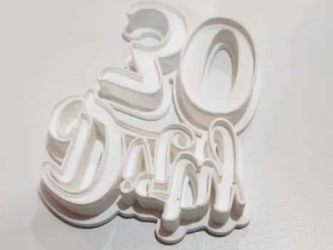 Dirty 30 Cookie Cutter