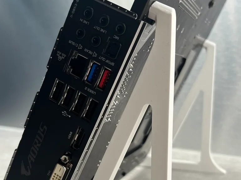 Motherboard stand for CPU mining