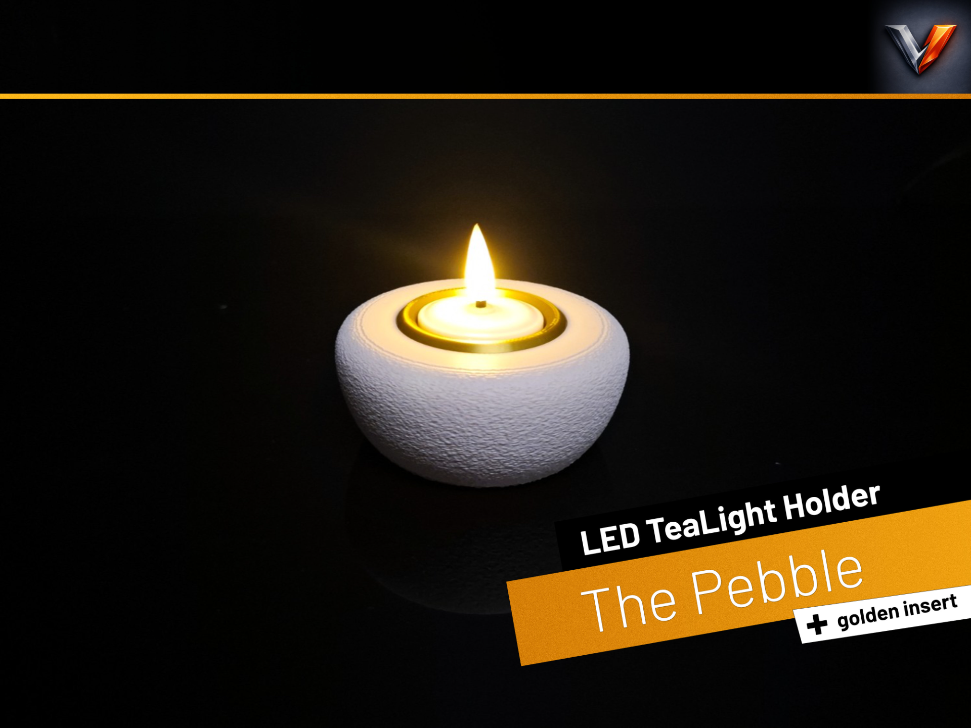 The Pebble - Led Tea Light Holder