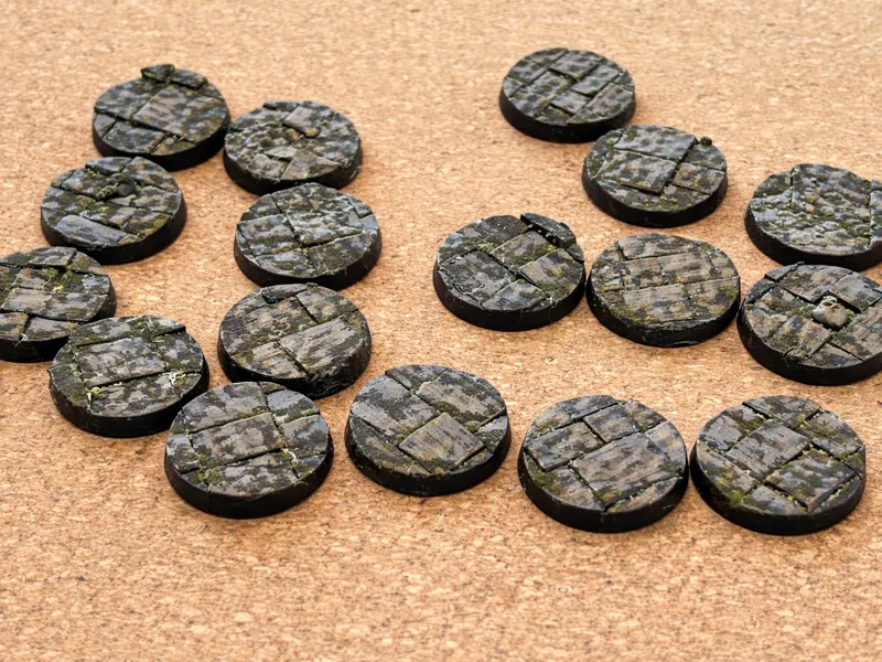 Cobblestone Round Miniature Bases –25mm(Set of 20)