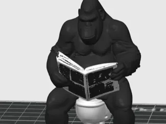 Monke on toilet