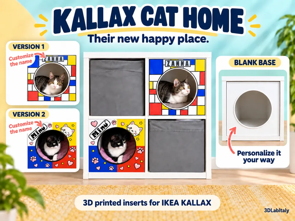 KALLAX CAT HOME - Free 3D Print Model - MakerWorld