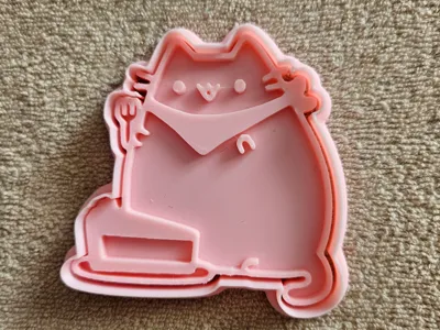 Pusheen with apple pie - cookie cutter