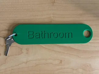 Bathroom Key Chain Large