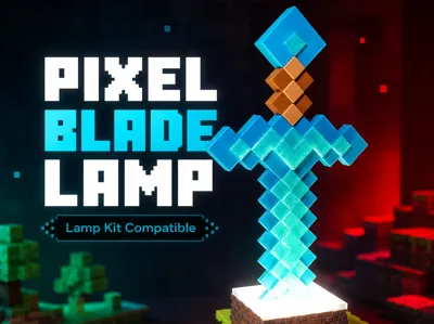 Minecraft Pixel Blade Lamp