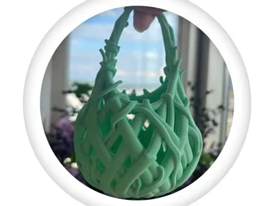 Doll prop decoration Ivy woven basket