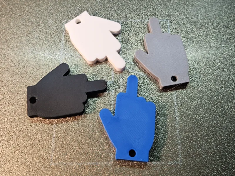 Middle finger keychain