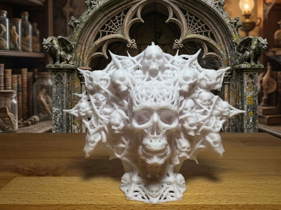 Gothic Skull Mandala Bust