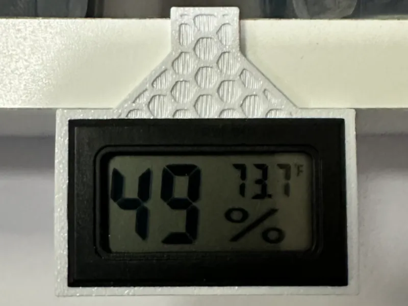 Hygrometer Holder, Shelf Mounted
