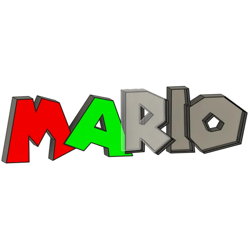 Mario Sign Texture Mario Bros. LED sign - Free 3D Print Model - MakerWorld