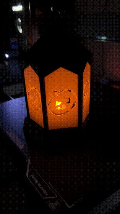 Lampe bougie halloween 
