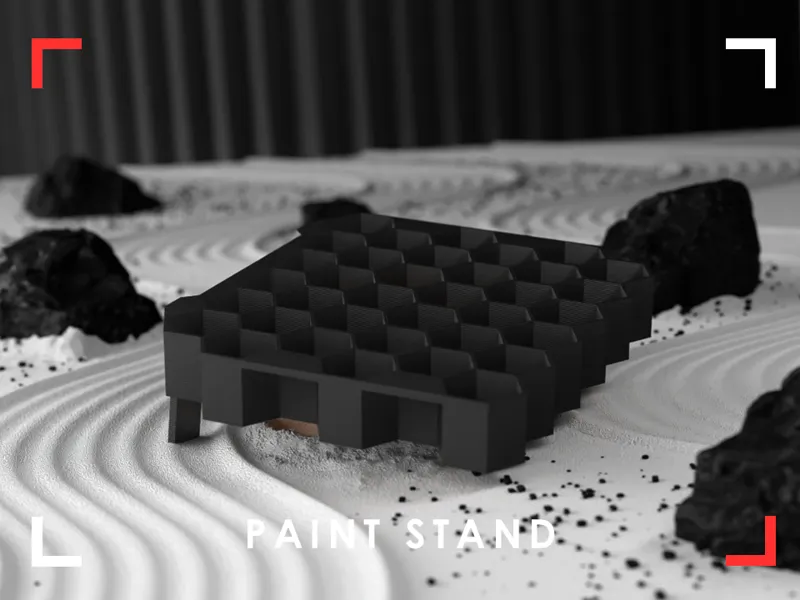 Hexagon Paint Stand (Foldout Feet) [A1 Mini comp.]