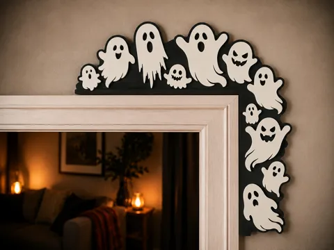 Marco decorativo: Ghost Door/Frame Corner Decor — referencia de MakerWorld