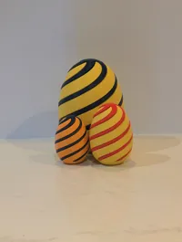 2 Colour Eggs Print By Object