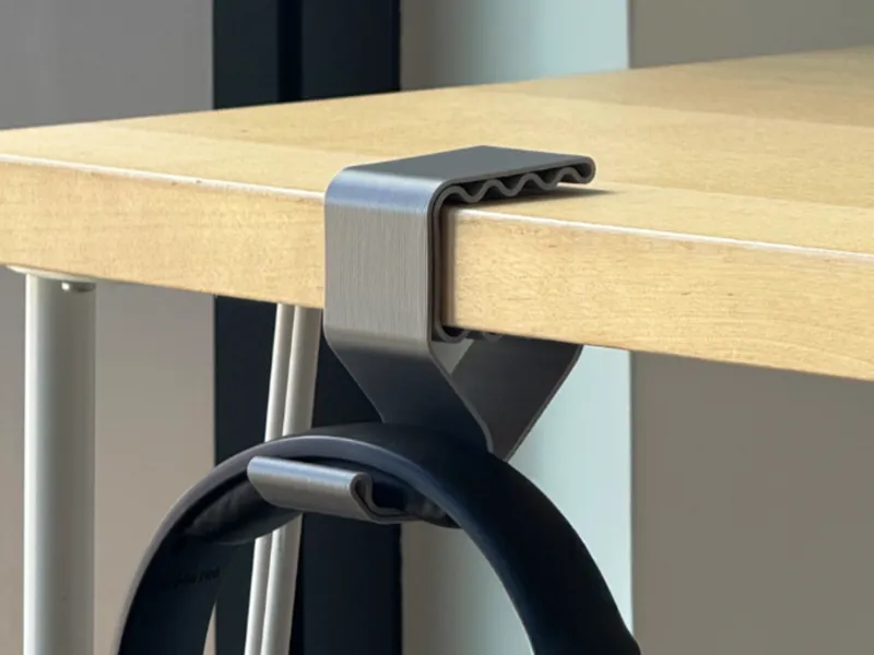 Self-Gripping Desk Hook - IKEA-Compatible Design