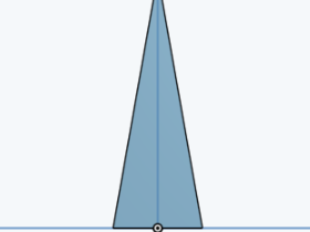Flat Isosceles Triangle (Sharp) — 2D Basic Shape