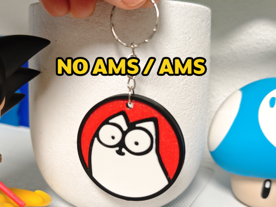 Simons cat Keychain (NO AMS/AMS)