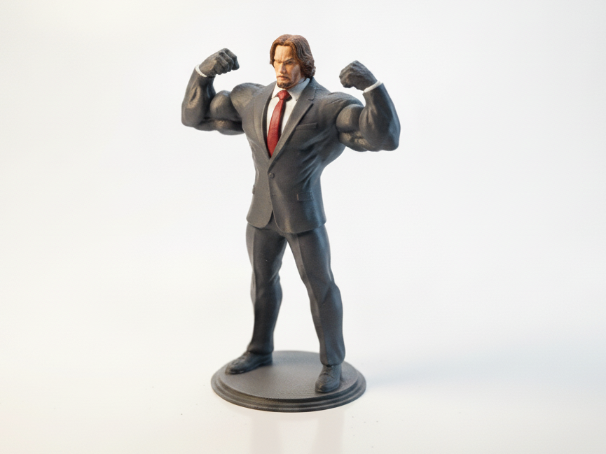 Buff John Wick Figurine Action Hero 3D Printable