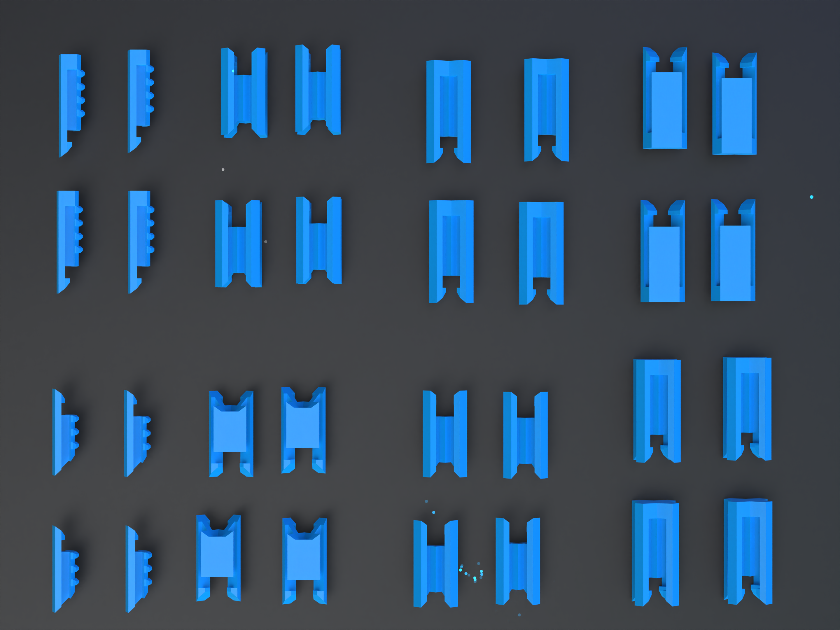 Miniatura 5 do modelo 3D HexToolBox堆叠收纳盒一单元第二版