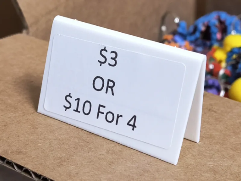 LABEL HOLDER UPPER - for Selling In person