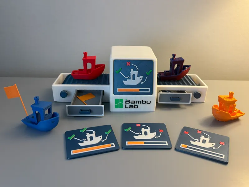 Benchy print quality scanner conveyor belt