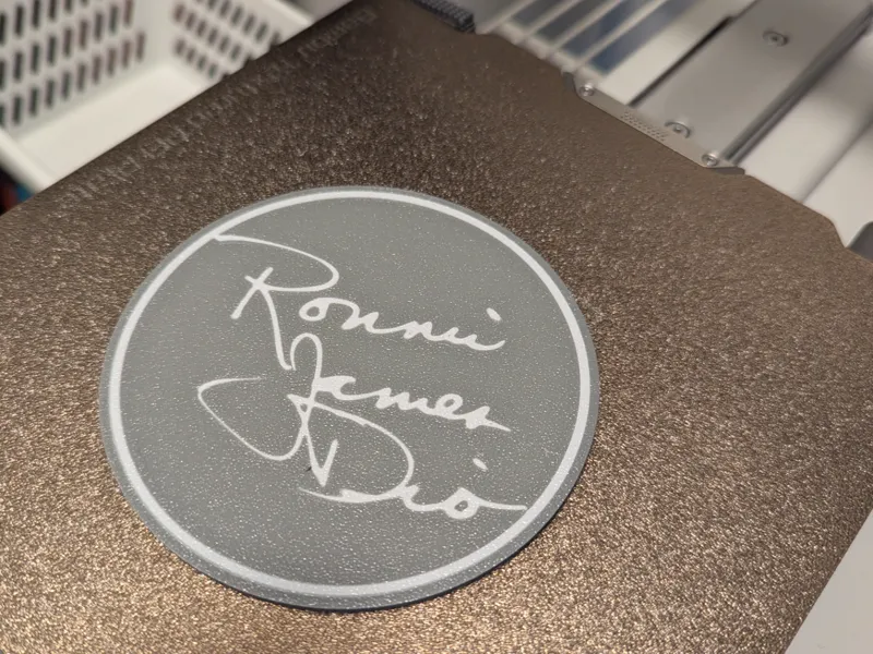 Ronnie James Dio autograph coaster