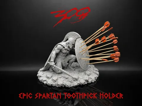 Soporte: Epic spartan toothpick holder - 300 — referencia de MakerWorld