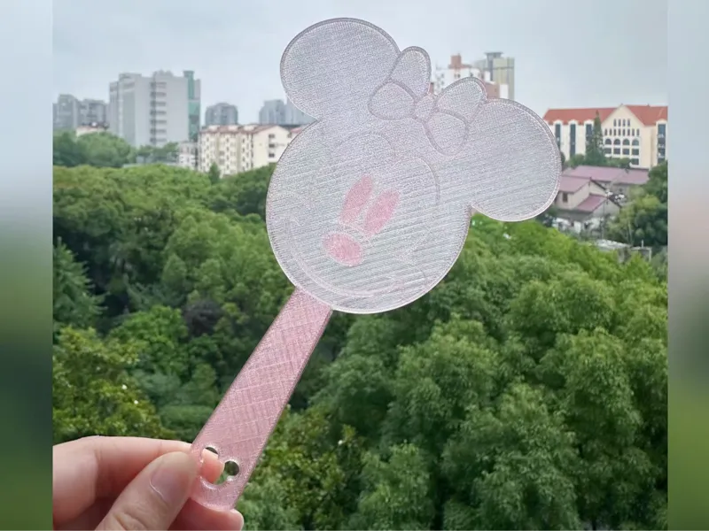 米妮 MINNIE 仿欧根纱 半透明 随身小扇子