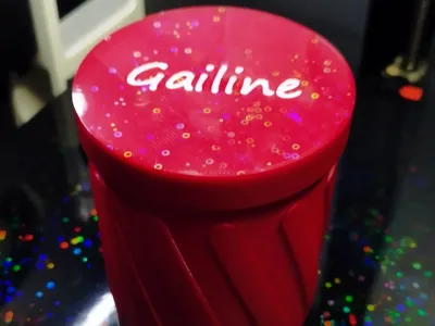 Cylindrical box 70x85 with text