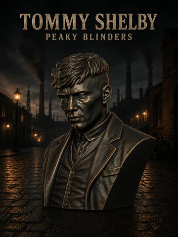 Figura decorativa: Tommy Shelby Bust Peaky Blinders Inspired — vista de referencia 2