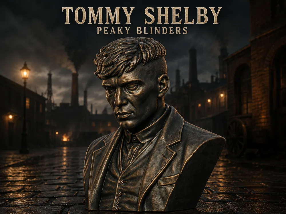 Figura decorativa: Tommy Shelby Bust Peaky Blinders Inspired. Referencia del modelo original.