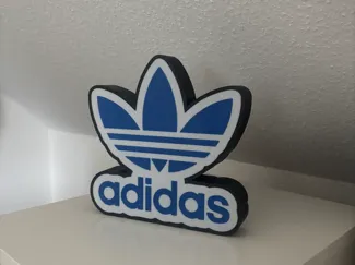 Adidas Retro Schild Leuchtkasten balu Reklame