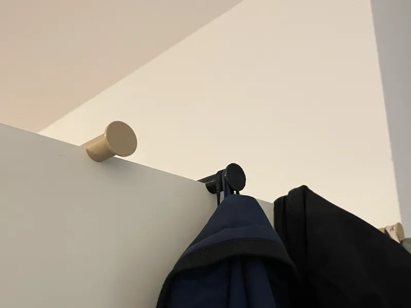 coat hook top mounted