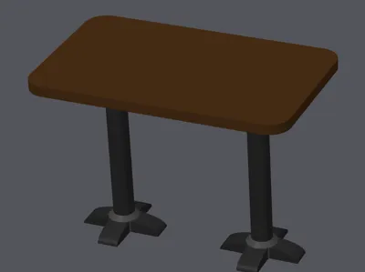 Simple Bar Table Miniature