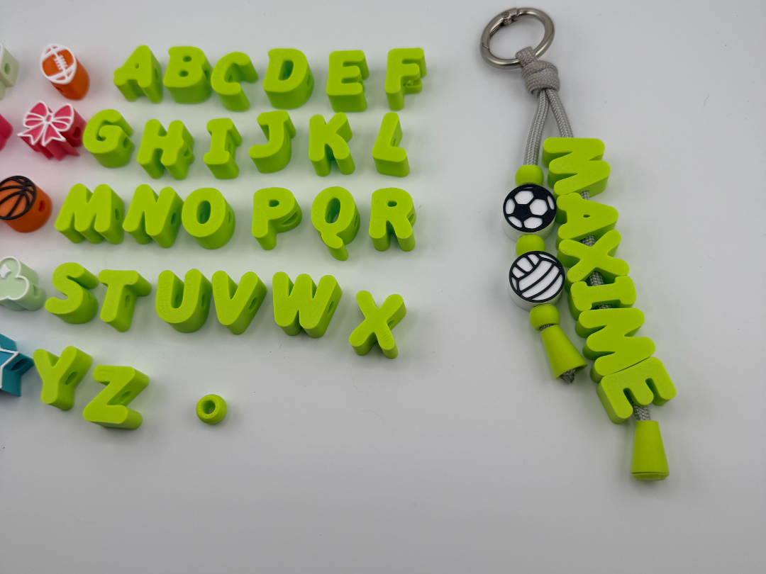 Letters for 4mm paracord - single color - 1