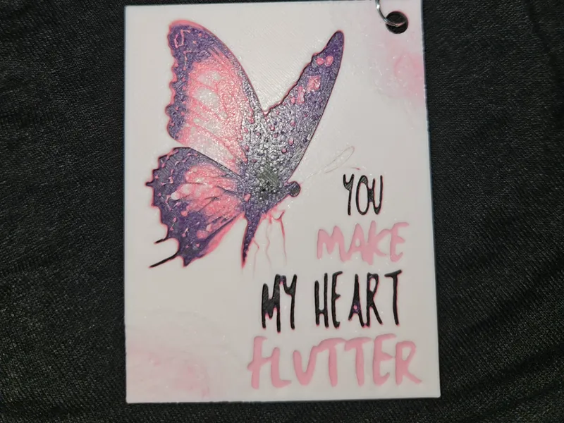 Valentine: You make my heart flutter Butterfly
